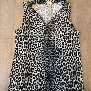 Michael Kors Leopard Print Sleeveless Top